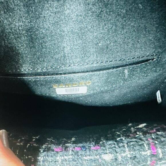 SANDRO Gold Tone Hardware Small Multicolored Tweed Shoulder Bag Chain Purse - Picture 15 of 16